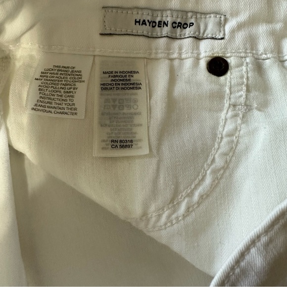 Lucky Brand Hayden Crop White Denim Jeans Women’s Size 6/28 - Picture 6 of 6